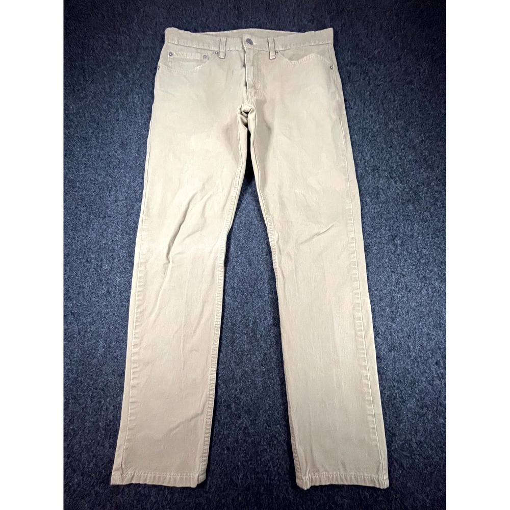 Levi's 512 Jeans Men's 32x30 Tan Khaki Denim Streetwear Mid Rise Straight Leg